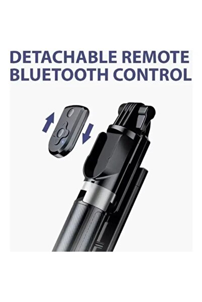 Asfal Gopro Uyumlu, Bluetooth Kumandalı, 170 Cm Selfie Çubuğu Ve Tripod Telefon Tutacağı