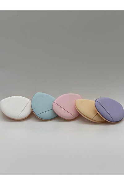 kija home 5 adet Parmak Makyaj Süngeri - Mini Puf Kapatıcı Pudra Süngeri