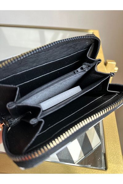 chocolatebag WOMEN'S WHITE CARD HOLDER SECRET MODEL WITH COIN COMPARTMENT ZIPPERED STYLISH WALLET
