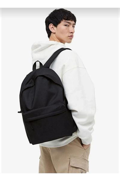 ESSENTE Black Unisex Waterproof Imperteks Fabric Bag 30*37 cm Back Sunger Supported 254Kj