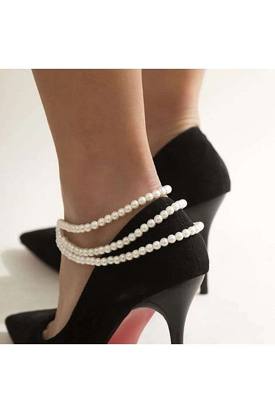 MODAMAYS Pearl Chain Anklet