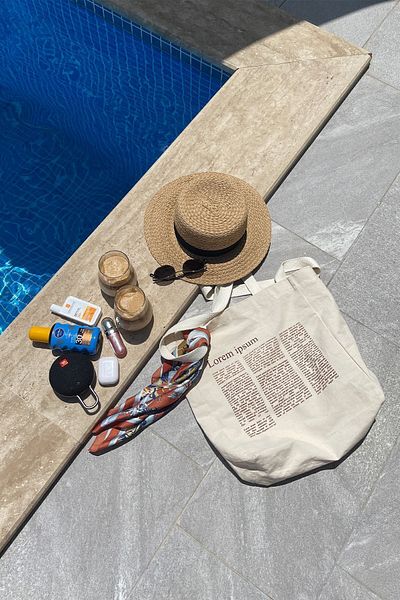 feinas Πάνινη τσάντα Lorem Ipsum - Snap Fastener Εσωτερική τσέπη 320gr 100% βαμβάκι