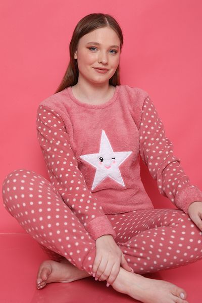 FAMES PİJAMA Winter Fleece Pajama Set