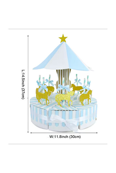 mutlu adım 1 Adet 37cm Demonte Karton Atlı Karınca Kutu Sunum Seti