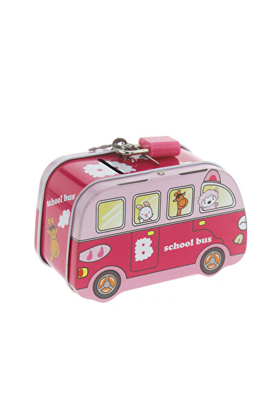 mutlu adım 1 Piece 11X6Cm Metal Piggy Bank Box Bus
