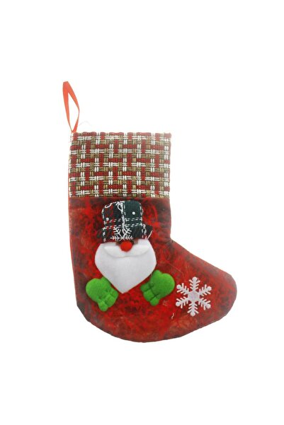 mutlu adım Yılbaşı Hediye Çorabı 22cm 1 Adet Noel Baba
