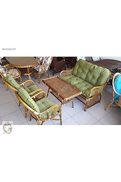 BERRY طقم وسائد من الخيزران من جاردينيا، طقم وسائد مكون من 3 قطع، اللون أخضر