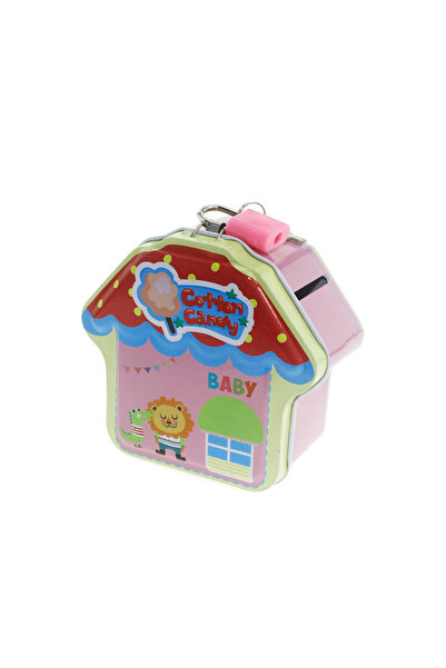 mutlu adım 1 Adet 10x15cm Metal Kumbara Kutu Mini Ev