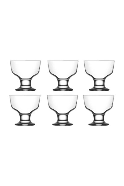 SWENCRAFT Lav Dessert Ice Cream Bowl Set of 6 Transparent Ice Cream Bowl-Dessert Serving 285 Cc