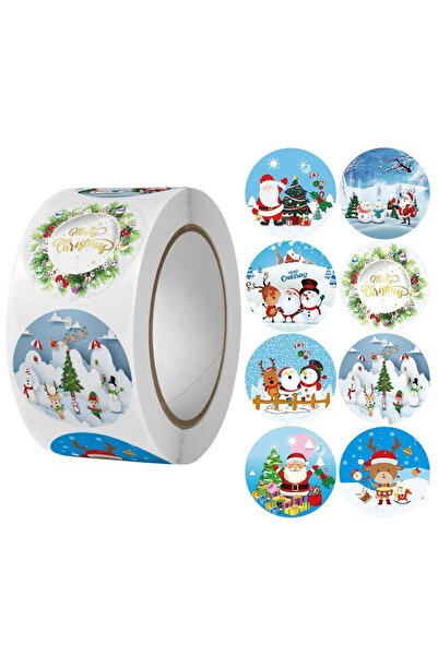 mutlu adım 50 bucăți 2,5 cm mini autocolant de Crăciun etichetă adezivă model...