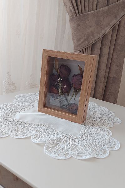 Verda Çerçeve 15x20x5 cm New Fashion Flower Memory Frame - Deep Rose Box