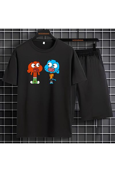 MODARAMA T-Shirt Shorts Set GUMBALL PRINTED