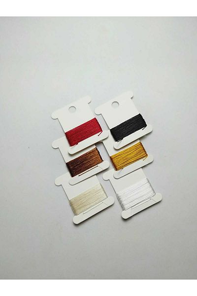 Eskişehir hobi sanat 6 μέτρα 0,4 mm 6 χρώματα Σύνολο κορδόνι χάντρες προσευχής