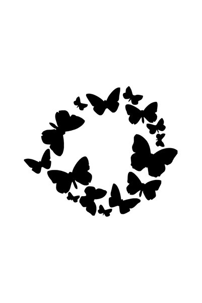 Kıvırcıkyoga ملصق فراشات مقاس 40 × 36 سم - ورق حائط للكمبيوتر المحمول لمحرك ا...