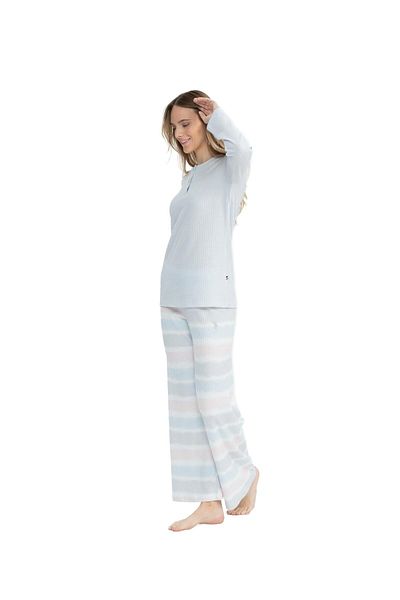 U.S. Polo Assn. U.S. Polo Assn. Set pijamale pentru femei cu plachetă gri Melange - 0SU.K2.P4.B1.7.A.T0.I.9DA6.N.24