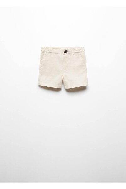 MANGO Baby Linen Blended Bermuda Shorts