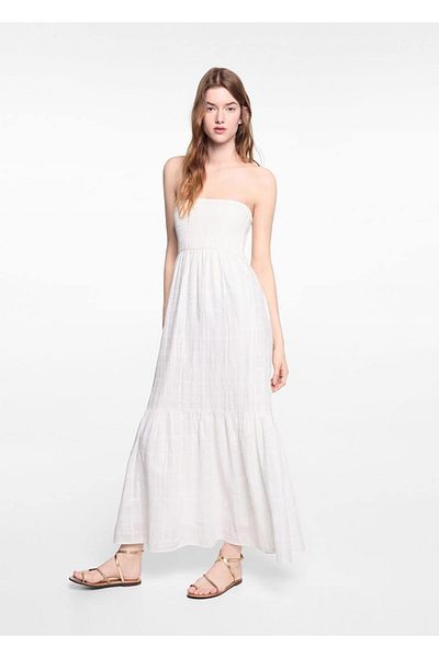 Mango Teen Lureks Fabric Μακρύ Φόρεμα