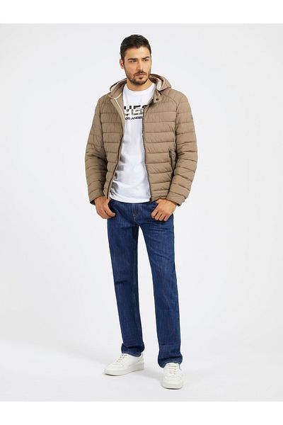 Guess Logo Stretch Padded Coat