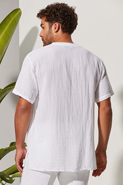 White By Nature Short Sleeve Crew Neck Ribbed Men's T-shirt