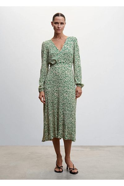 MANGO Woman Gemustertes Webkleid