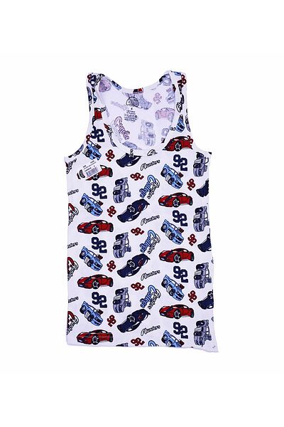 GÜMÜŞ Boy's Lycra Patterned Undershirt 3088 - 12 Pieces