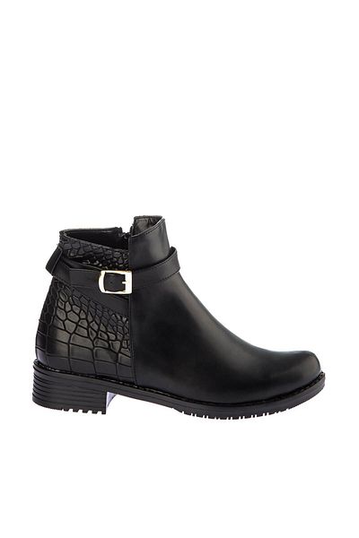 Fox Shoes Černé dámské boty Crocodile E726490009