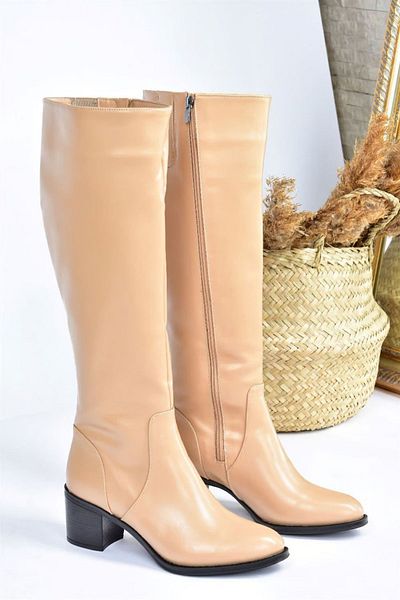 Fox Shoes Γυναικείες μπότες με χοντρό δέρμα L610106509