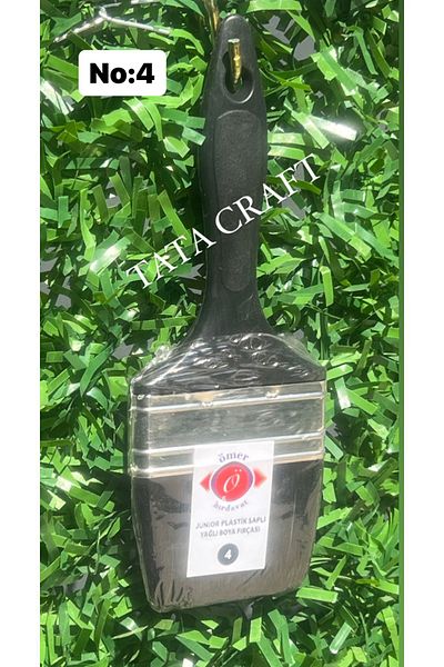 TATA CRAFT OIL PAINTING BRUSH NO:4 PLASTIC HANDLE
