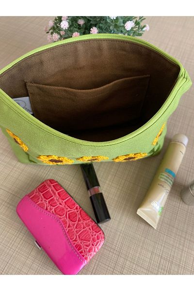 Handream Sunflower Field Fistic Green Scissors - Handbag and Bag Organizer