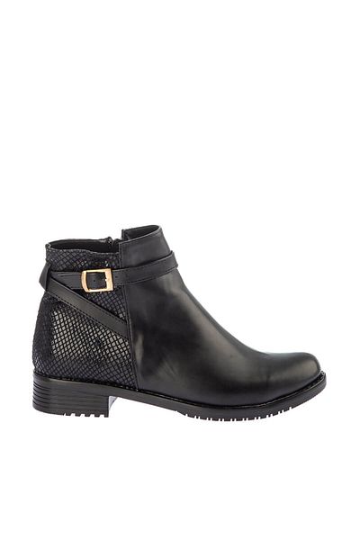 Fox Shoes Чорні жіночі черевики зі змією E726490009