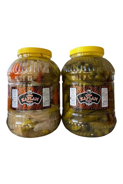 çubuk kaplan turşuları 5 KG SALATALIK ve 5 KG KARIŞIK TURŞU (BÜYÜK PAKET)- Ev...