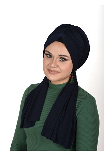 OykumBone Темно-синій рівний хустку з гумовим краєм з пісочного тканини