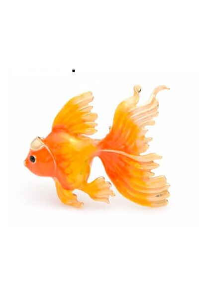 LWP Shop Wuliwuli Tasarım Turuncu Şans Balık Broş
