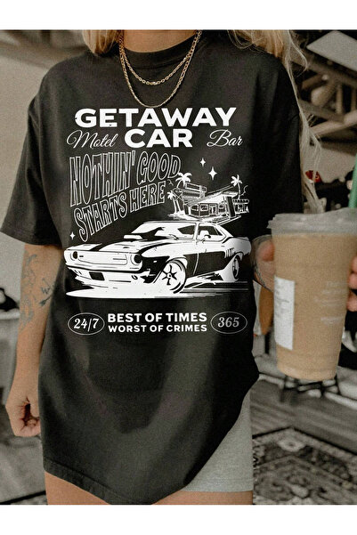 Jose Clothing Tricou oversize imprimat din bumbac organic