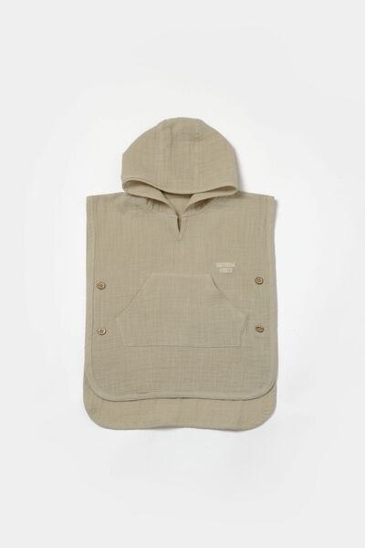 BabyCosy Βιολογική πετσέτα θαλάσσης με κουκούλα μουσελίνας