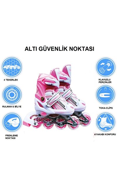 Birlik Roller Master 39-42 Number Adjustable Pink Skates
