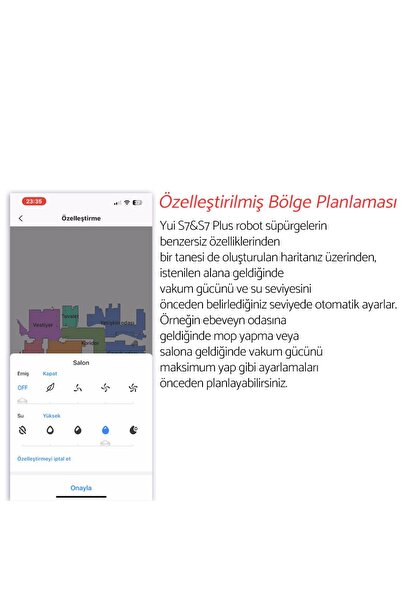 Yui S7 Nomopzone Özellikli Akıllı Robot Vacuum & Mop Süpürge Beyaz(YUI TÜRKİYE GARANTİLİ)