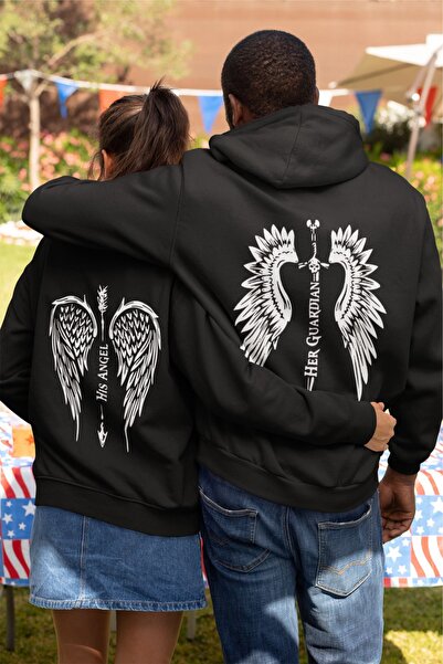 macklin Dear Couple Combinație înger și gardian imprimat design special hanor...