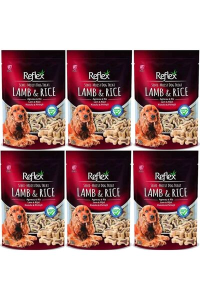 Reflex Kuzu Etli Ve Pirinçli Küçük Irk Köpek Ödülü 150 gr 6'lı Set