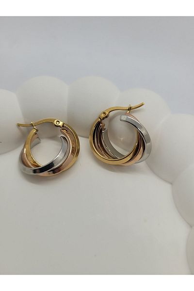 stainles steel Steel Multicolor Spiral Hoop Earrings