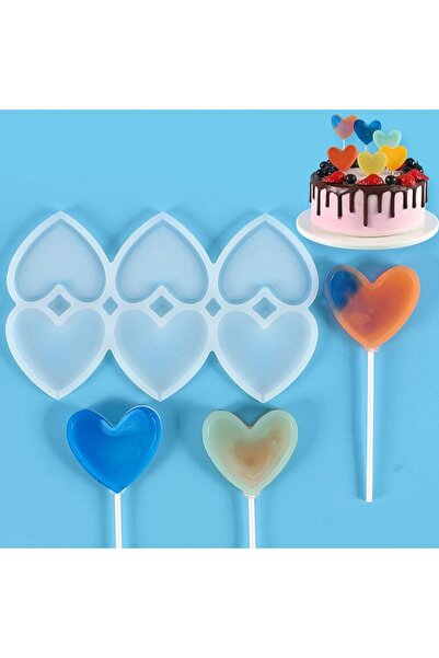 Getshop متعددة القلب مصاصة حلوى الشوكولاته والكعك سيليكون الايبوكسي العفن Gt1496