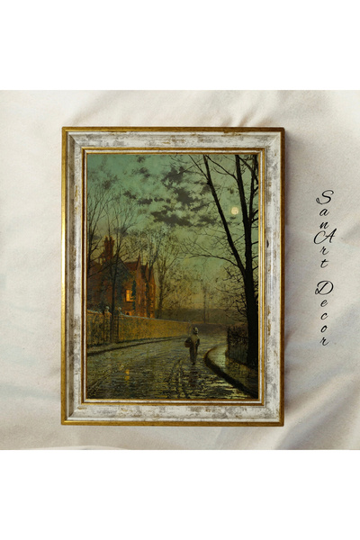 Sanart Pictură de epocă cu cadru, pictură în ulei, pictură înrămată, decor ar...