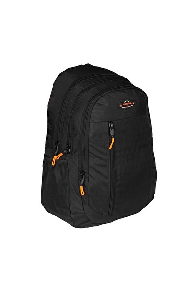 Relaxion 5057 Siyah Su Geçirmez Astarlı Kumaş Sırt Çantası