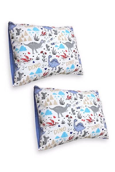 Bebek Özel Față de pernă pentru copii cu model Dino Dinozaur 35x45 - 2 bucăți...