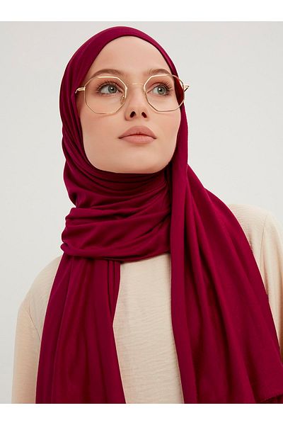Saless Mercerized Combed Shawl - Cherry - Shawl