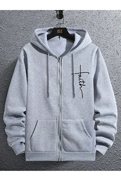 ZEMLİYA Ζακέτα Unisex με μαύρη κουκούλα - Φούτερ με φερμουάρ