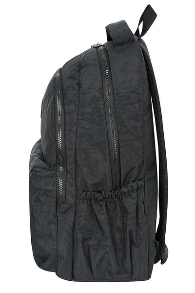 Bevitton Women's Lined Hand Backpack Travel School Bag Lightweight Parachute Crinkle Fabric Black Bvt22-00