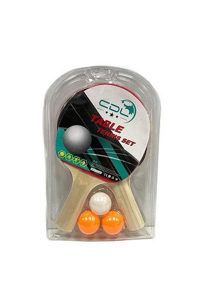 Mahi Max 1. Manufacture of Quality Wood Professional Matches Suit 2 Rackets 3 Ping Pong Balls Table Tennis Set