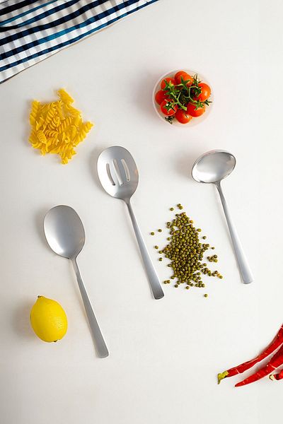 Porsima Sydney 3-Piece Stainless Steel Mini Ladle Spoon Colander Serving Set