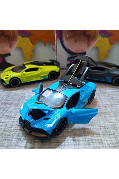 LRS STORE Mavi Diecast,Metal Oyuncak Araba Bugatti Divo Çek Bırak Model Araba...